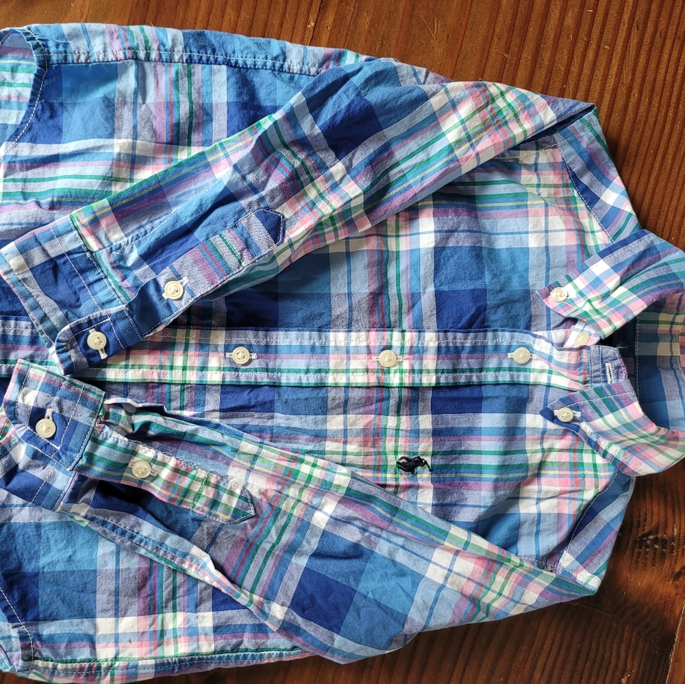 Ralph Lauren 2T long sleeve shirt kids square blue